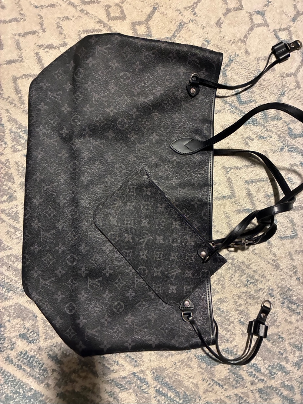Monogram Eclipse Black Large Tote with Pouch